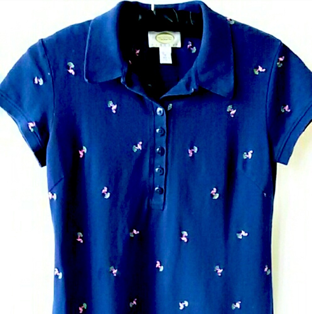 Talbots Preppy Blue Flamingo Mini Dress - P